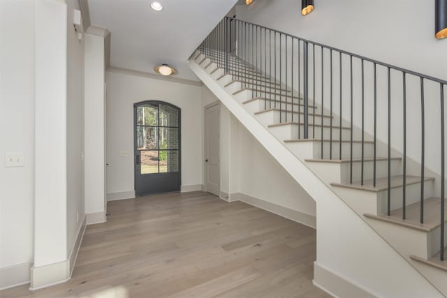 entryway featuring light wood-type flooring