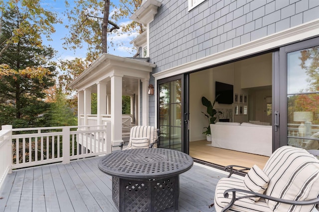 view of wooden terrace