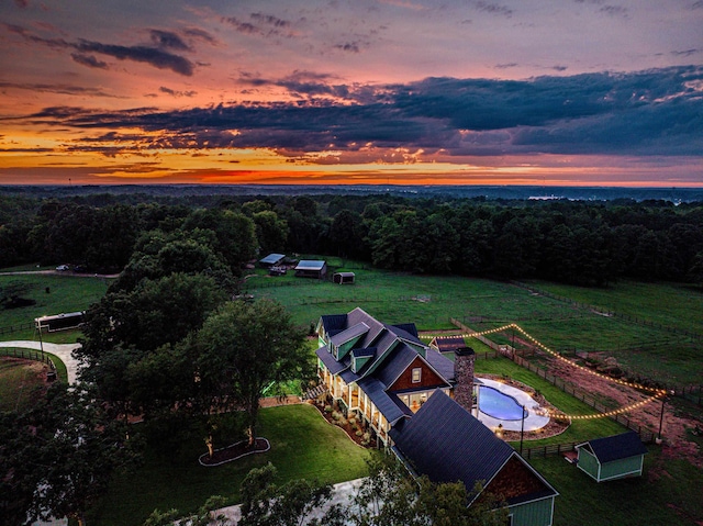 182 Corral Rd, Milledgeville, GA 31061 - view of aerial view at dusk