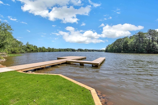 dock featuring a water view