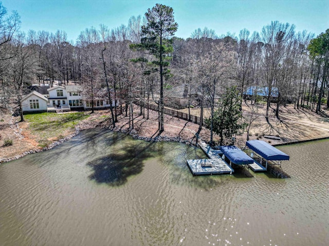 136 Hidden Lake Dr, Eatonton, GA 31024 - bird's eye view with a water view