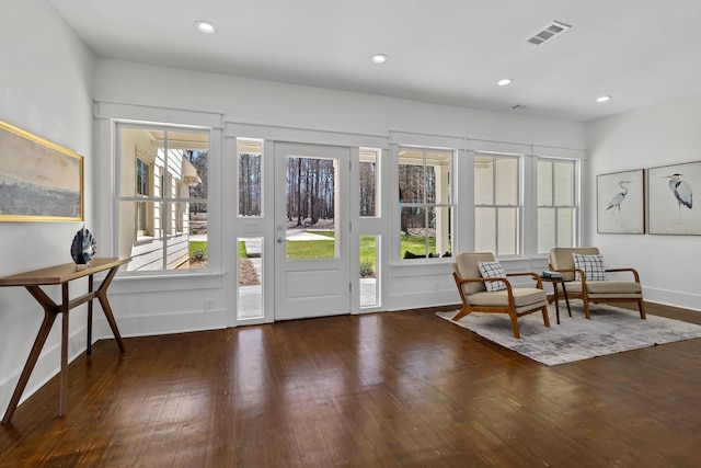136 Hidden Lake Dr, Eatonton, GA 31024 - doorway to outside featuring a wealth of natural light, wood-type flooring, and visible vents