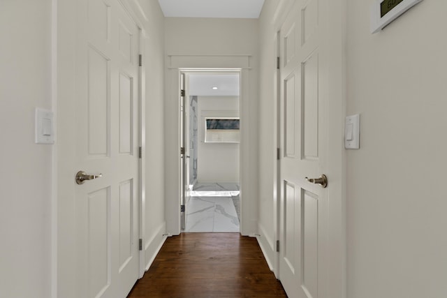 136 Hidden Lake Dr, Eatonton, GA 31024 - corridor with dark wood finished floors