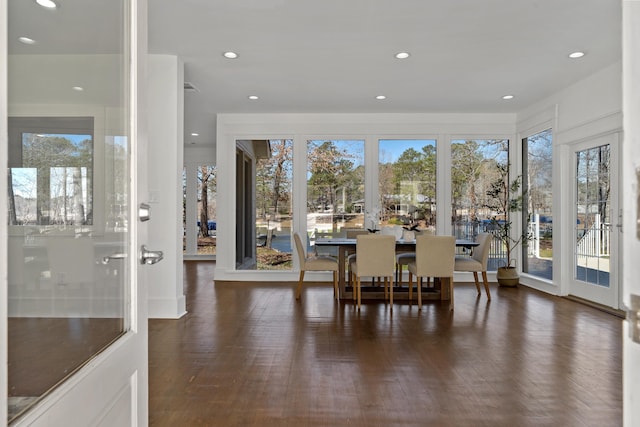 136 Hidden Lake Dr, Eatonton, GA 31024 - dining space featuring recessed lighting and wood finished floors