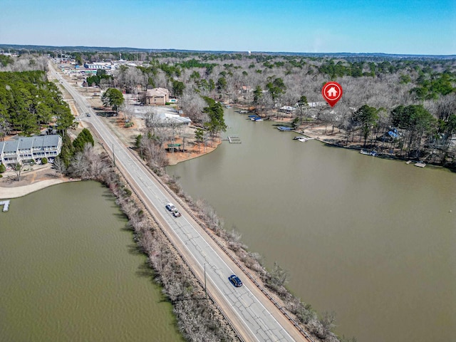136 Hidden Lake Dr, Eatonton, GA 31024 - aerial view with a water view