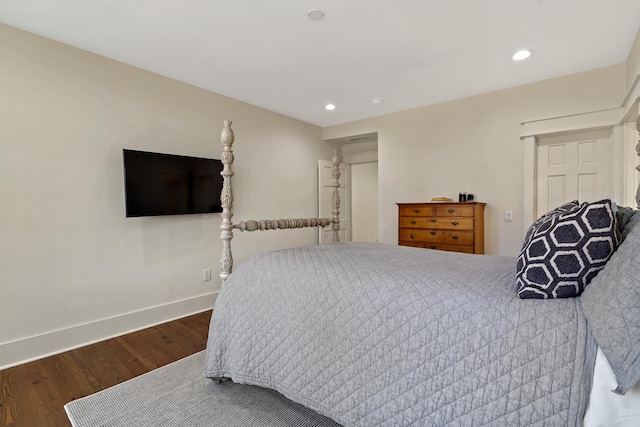 136 Hidden Lake Dr, Eatonton, GA 31024 - bedroom with recessed lighting, wood finished floors, and baseboards