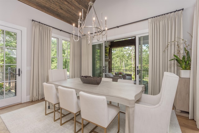 1070 Griffin Crk, Greensboro, GA 30642 - dining room with vaulted ceiling and a chandelier
