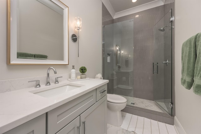 1070 Griffin Crk, Greensboro, GA 30642 - bathroom featuring vanity and a shower stall