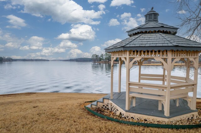 408 Sheffield Ln, Sparta, GA 31087 - dock area featuring a water view and a gazebo