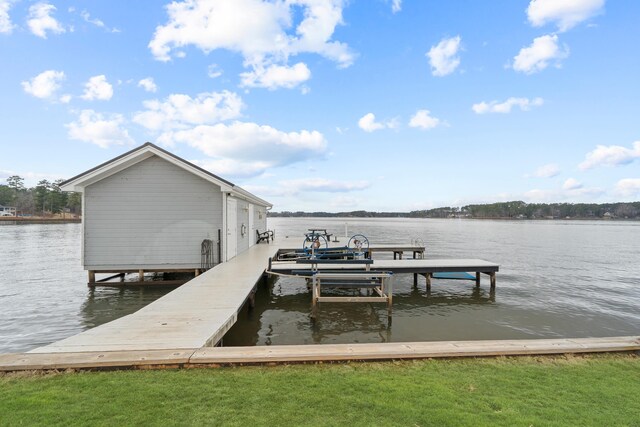 408 Sheffield Ln, Sparta, GA 31087 - dock area with a water view and boat lift