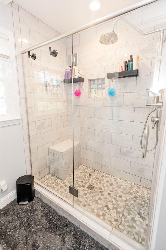 251 Pettigrew Rd, Milledgeville, GA 31061 - bathroom with a stall shower and baseboards