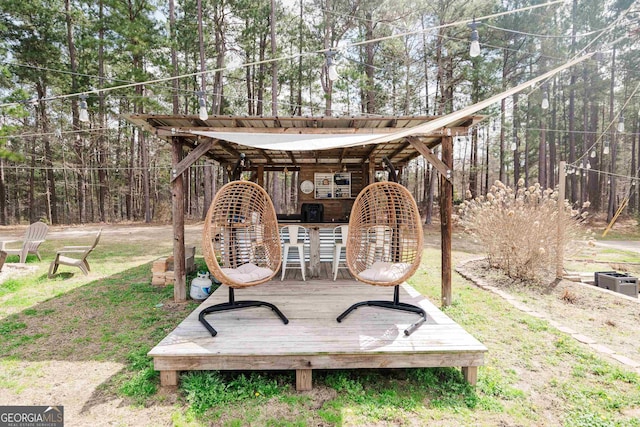 251 Pettigrew Rd, Milledgeville, GA 31061 - view of yard featuring a wooden deck