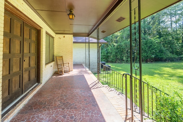 view of patio / terrace with a porch