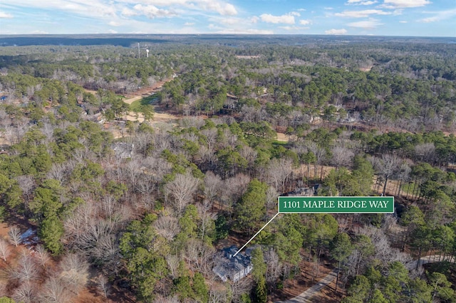 1101 Maple Ridge Way, Greensboro, GA 30642 - birds eye view of property with a forest view