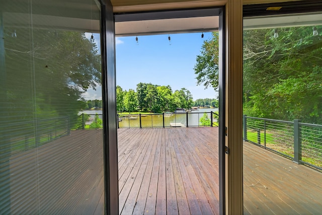 128 Turtle Ct, Eatonton, GA 31024 - deck with a water view and view of scattered trees
