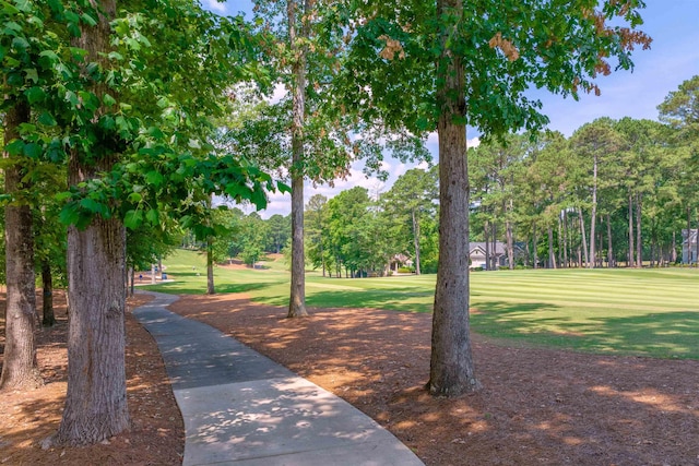 surrounding community featuring a lawn