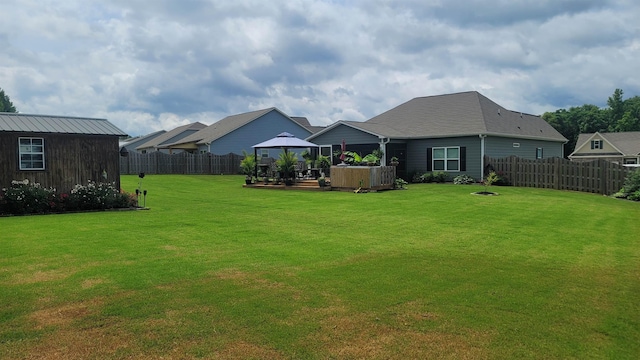  - view of yard with a gazebo