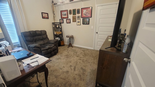  - office area featuring carpet