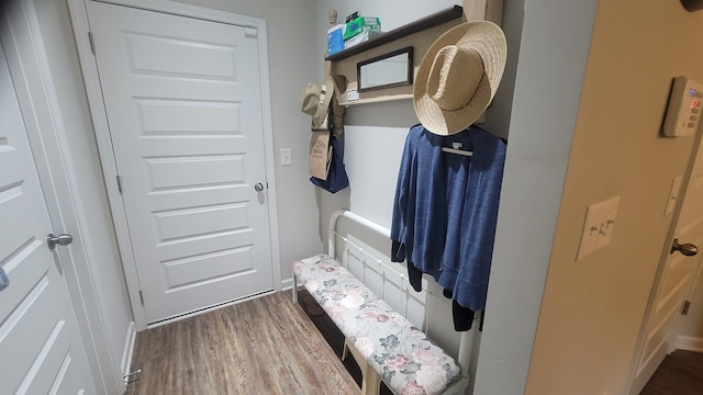  - mudroom featuring wood finished floors