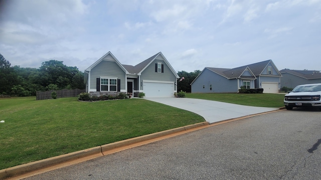  - ranch-style house featuring driveway, a garage, and stone siding