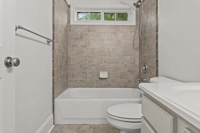 775 Markhams Dr, Madison, GA 30650 - bathroom with toilet, vanity, shower / washtub combination, and tile patterned flooring