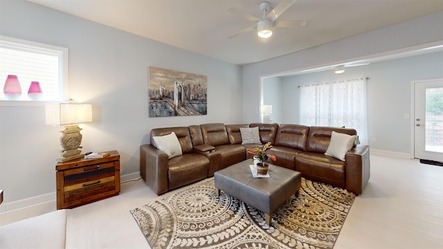 1190 Branch Creek Way, Greensboro, GA 30642 - living room with ceiling fan