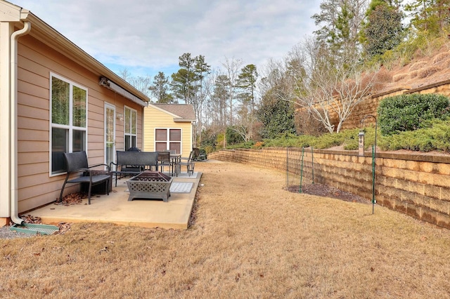 1190 Branch Creek Way, Greensboro, GA 30642 - view of yard featuring a patio area and a fire pit