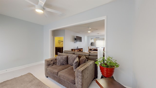 1190 Branch Creek Way, Greensboro, GA 30642 - living room featuring ceiling fan