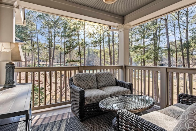 view of sunroom