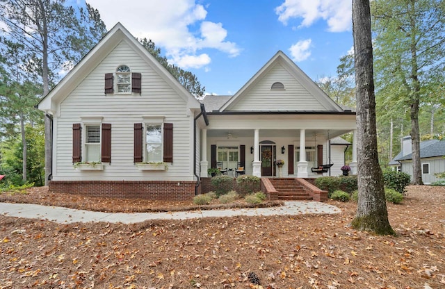 view of front of house with covered porch