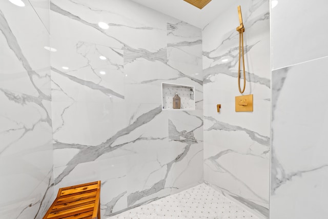 114 Oak Ridge Ln, Eatonton, GA 31024 - detailed view of a marble finish shower