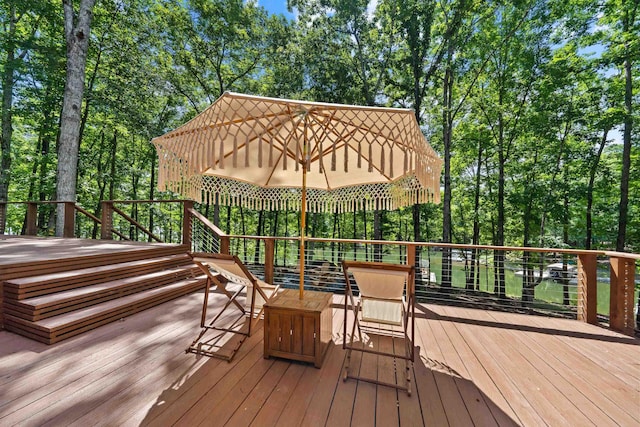114 Oak Ridge Ln, Eatonton, GA 31024 - view of wooden deck