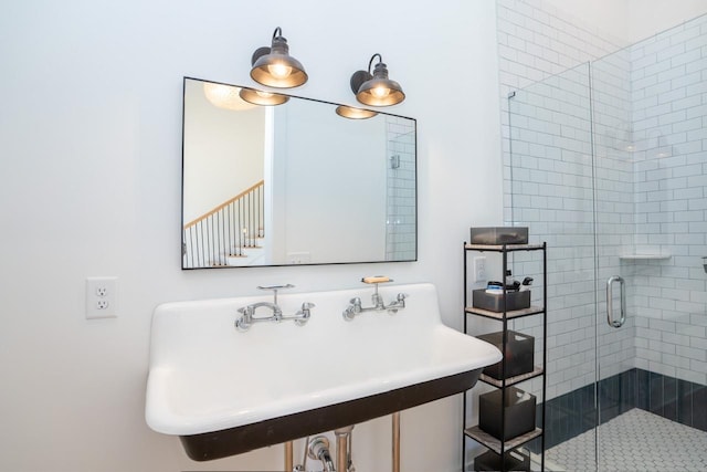 1011 Dogwood Dr, Greensboro, GA 30642 - bathroom featuring a sink and a stall shower