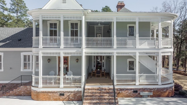 1011 Dogwood Dr, Greensboro, GA 30642 - view of front facade with a porch, crawl space, and a chimney