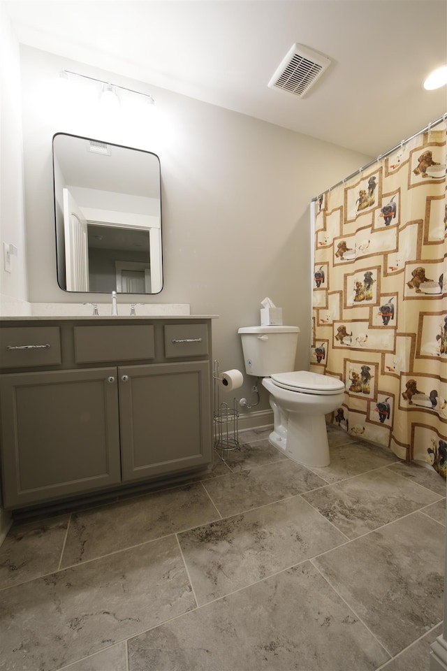 1060 Legend Dr, Greensboro, GA 30642 - bathroom with vanity and a shower with shower curtain