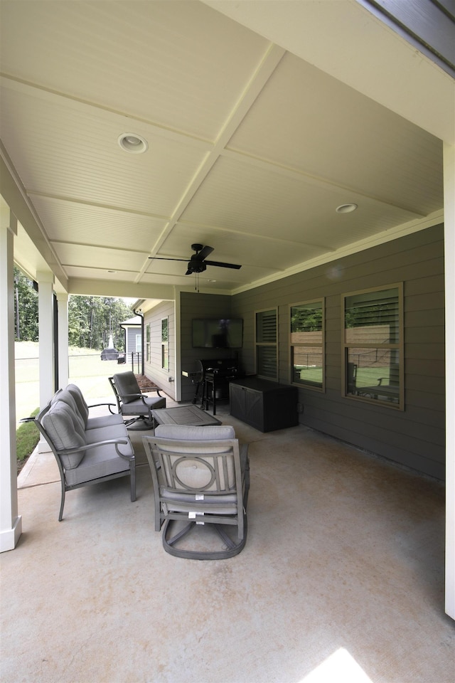 1060 Legend Dr, Greensboro, GA 30642 - view of patio / terrace featuring outdoor dining area and a ceiling fan