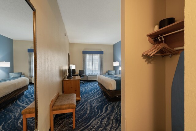 bedroom with carpet floors