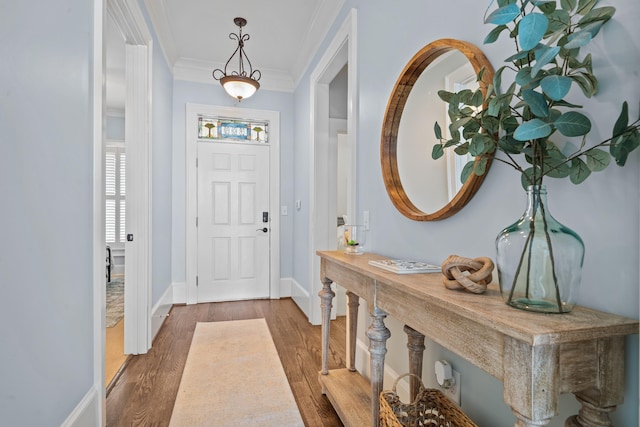 112-UNIT309 Indian Summer Path, Eatonton, GA 31024 - entryway with wood finished floors, crown molding, and baseboards