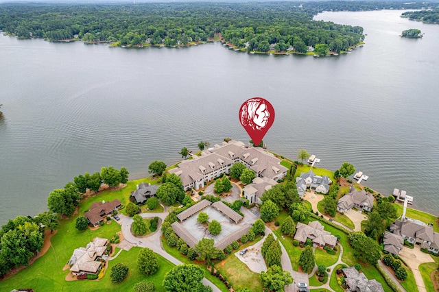 112-UNIT309 Indian Summer Path, Eatonton, GA 31024 - aerial perspective of suburban area featuring a large body of water and a heavily wooded area