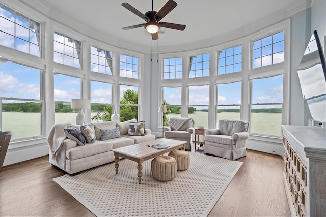 112-UNIT309 Indian Summer Path, Eatonton, GA 31024 - sunroom / solarium featuring a high ceiling, crown molding, and wood finished floors