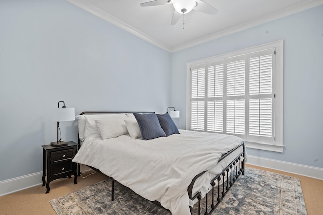 112-UNIT309 Indian Summer Path, Eatonton, GA 31024 - carpeted bedroom with crown molding, baseboards, and ceiling fan