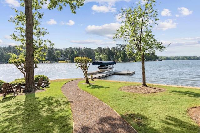 1140 Plantation Point Dr, Greensboro, GA 30642 - water view with a floating dock