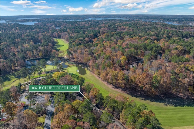 1061B Club House Ln, Greensboro, GA 30642 - bird's eye view featuring golf course view, a water view, and a view of trees