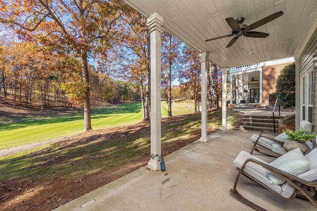 1061B Club House Ln, Greensboro, GA 30642 - view of patio / terrace with a ceiling fan