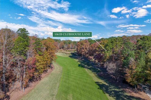 1061B Club House Ln, Greensboro, GA 30642 - birds eye view of property featuring a wooded view