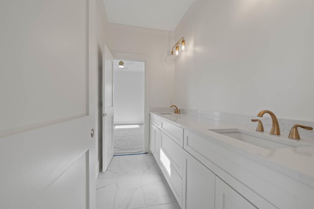 1358 Veranda Park Dr, Madison, GA 30650 - bathroom featuring marble finish floor, a sink, and double vanity