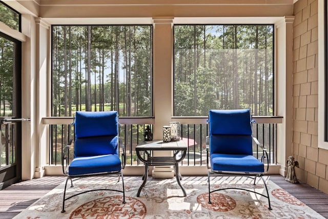 view of sunroom