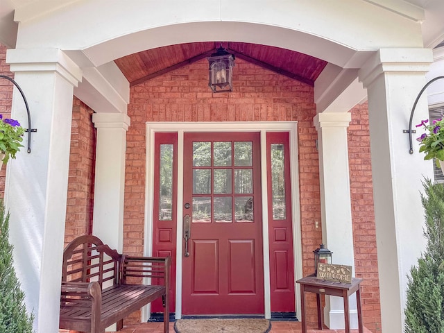 1020 Tallesse Trl, Greensboro, GA 30642 - property entrance with a porch and brick siding