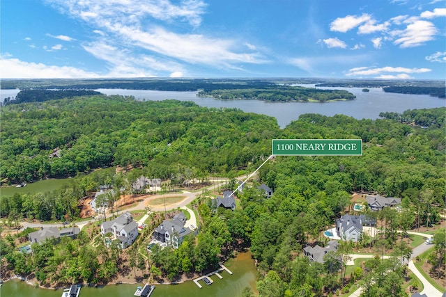1100 Neary Rdg, Greensboro, GA 30642 - birds eye view of property with a water view and a wooded view