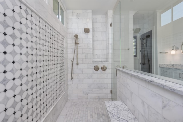 1100 Neary Rdg, Greensboro, GA 30642 - bathroom with a tile shower and vanity